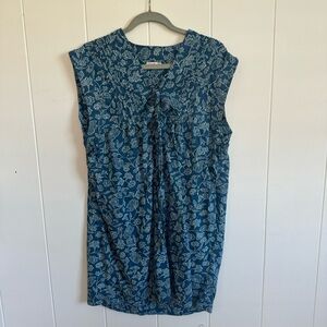 Faherty Blue Large Mini Dress